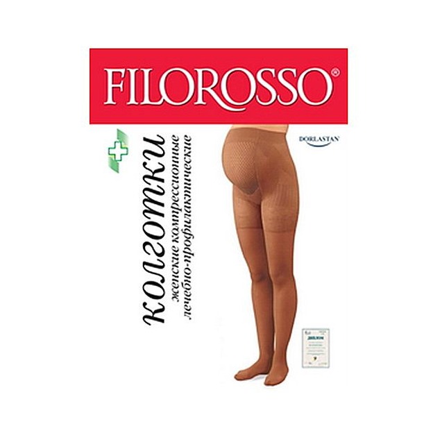 Filorosso Колготки компр. леч.-проф. д/ беременных "LUX" 40 den, №4, бежевый
