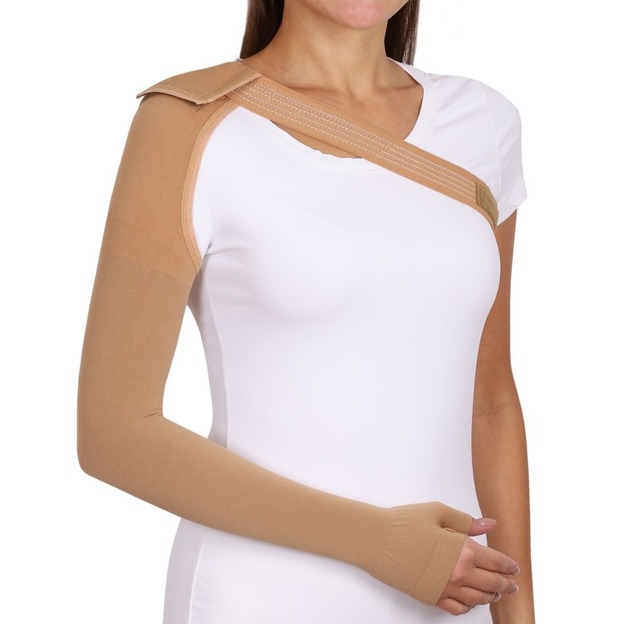 Рукав TONUS ELAST компрессионный с наплечником и полуперчаткой 0403-02, 1 кл(18-21мм.р.с.) , №4, XXL