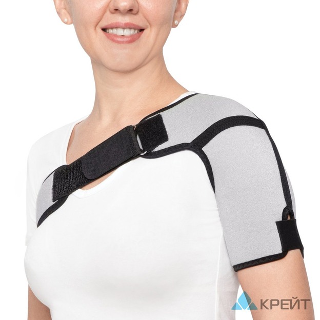 Бандаж для плеча и предплечья,F-600  №2, черно-серый