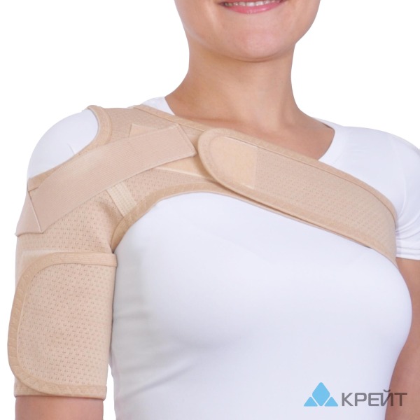 F-624 Бандаж для плеча и предплечья, №3, бежевый, левый