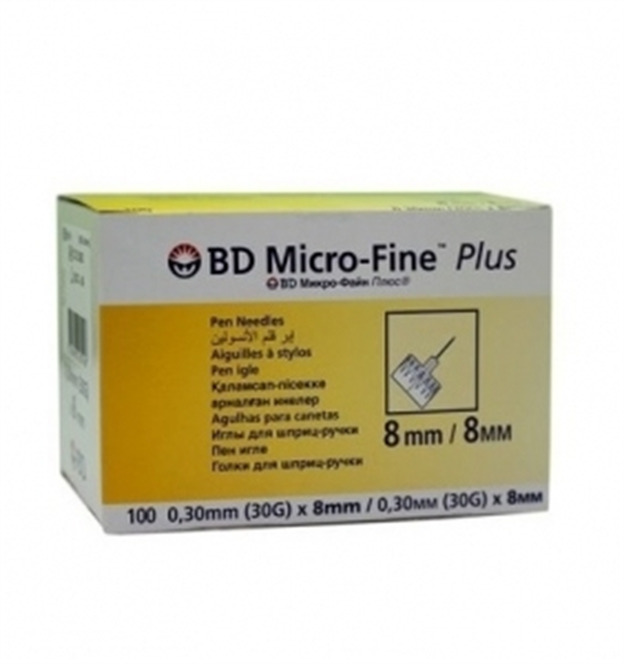 Иглы Микро-файн Плюс 30G(0,30х8мм)№100