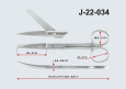 Ножницы 1 острый конец изогнутые 145мм Н-3-1  J-22-034