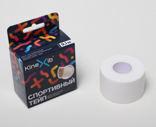 Спортивный тейп Kinexib (3.8см*9.1м) , №0, белый