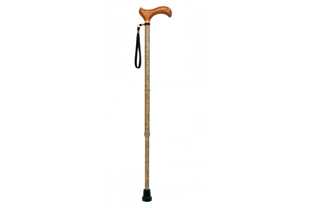 Трость телескопическая с деревяннной ручкой ТР1(01), с УПС, 