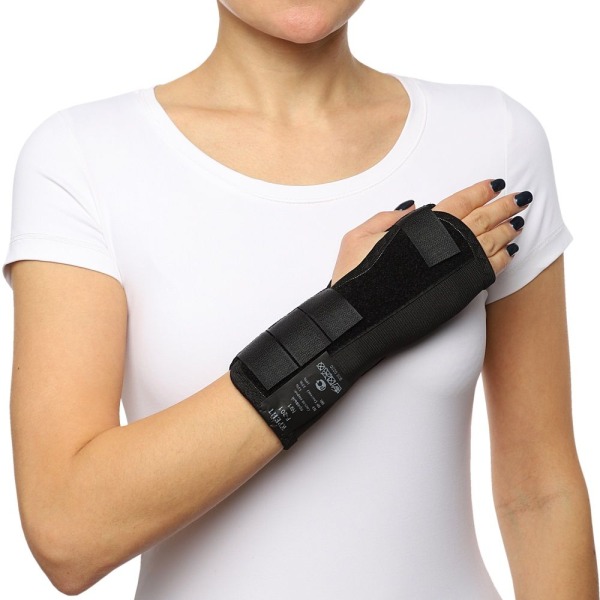 Бандаж для лучезапястного сустава F-201, №3, черный, правый