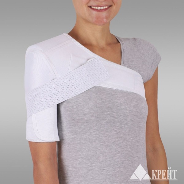 Бандаж для плеча и предплечья F-622 №5 белый, левый