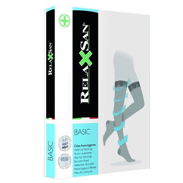 Чулки на резинке RelaxSanStay Up 280 den, 22-27 mmHg, 970, №5, бежевый