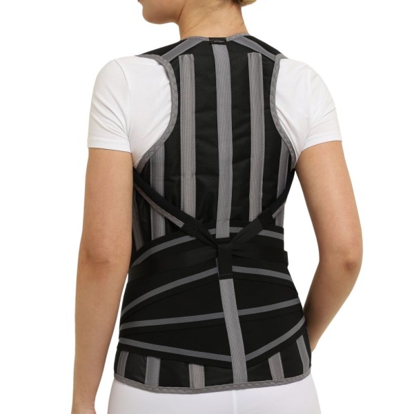 Корсет ортопедический грудопоясничный Б-2504, №4 Р3 черно-серый